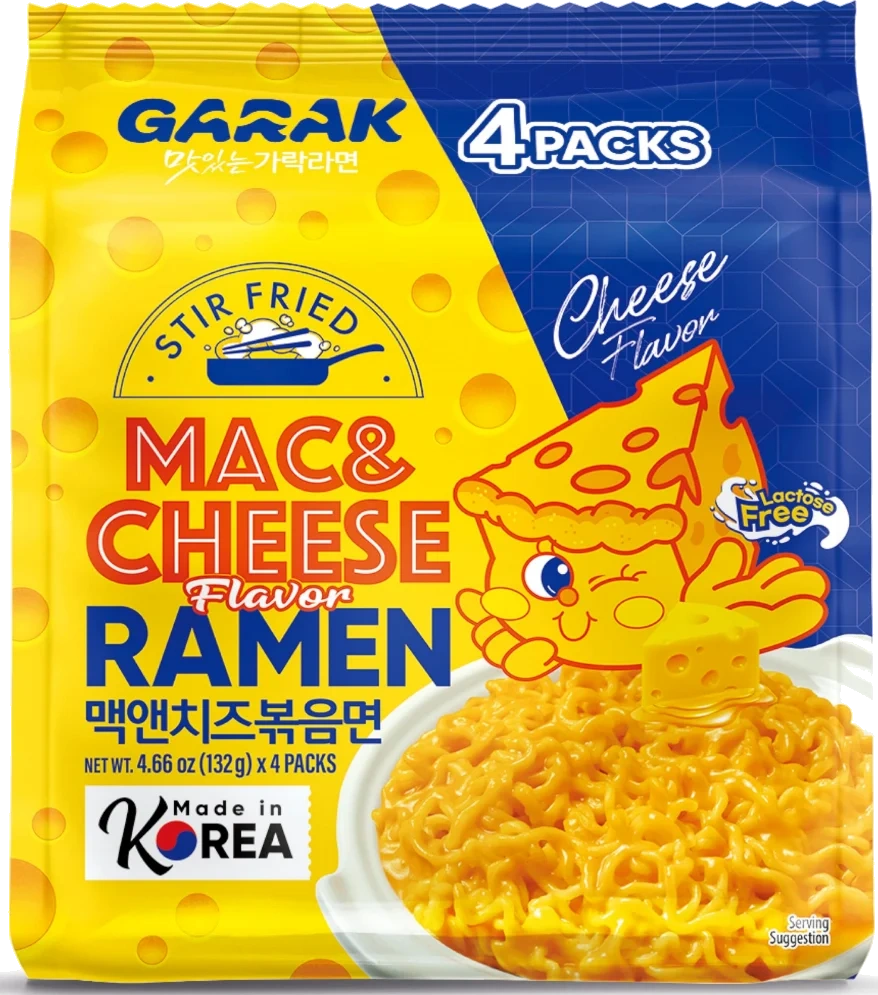 Garak Mac & Cheese Stir Fry Ramen 4-pack 528g