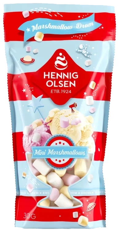 Strøssel Marshmallow 30g Hennig-Olsen