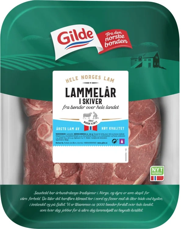 Gilde NG Lammelår i Skiver 2kg Pk