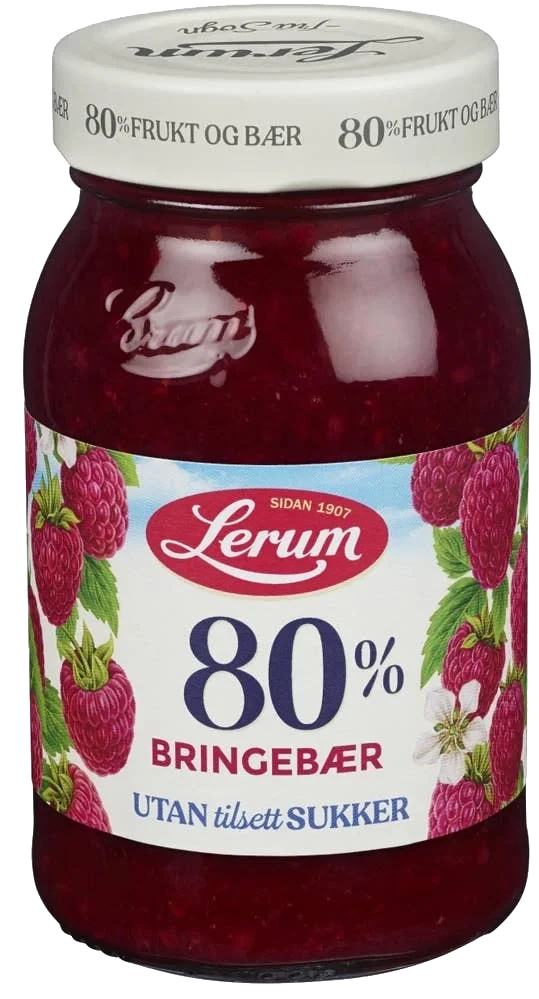 Bringebærsyltetøy 80%