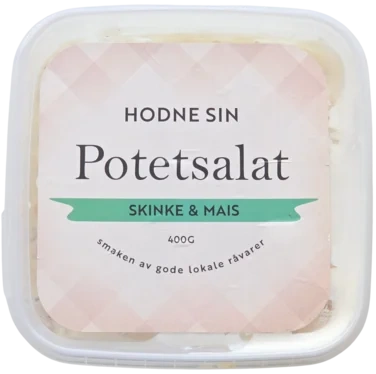 Hodne Sin Potetsalat med Skinke og Mais