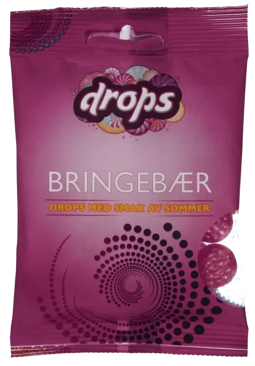 Bringebærdrops 48g Drammendrops