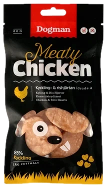 Meaty Kylling og Rishjerter 80g