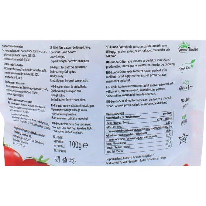 Soltorkade Tomater