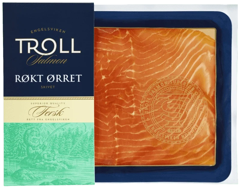 Røkt Ørret i Skiver 250g Troll