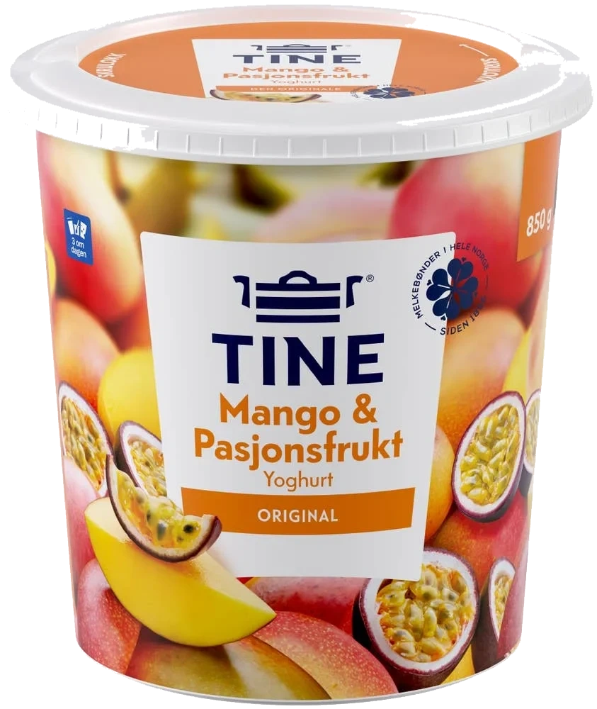 Yoghurt mango og pasjon 850 g