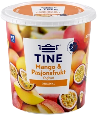 Yoghurt Mango/pasjon 850g Tine