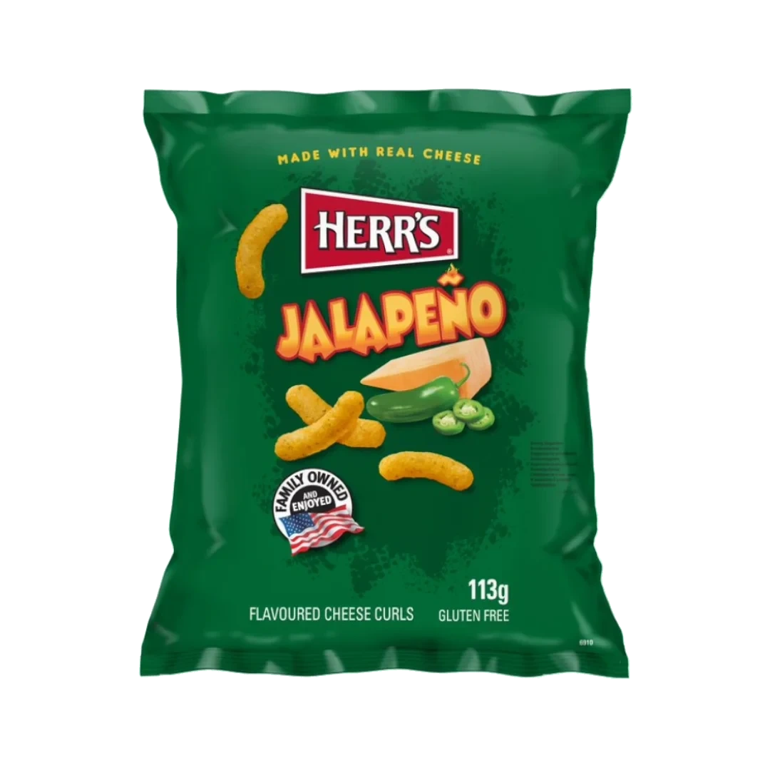 Herr's Jalapeño Poppers Cheese Curls 113 g DATOVARE