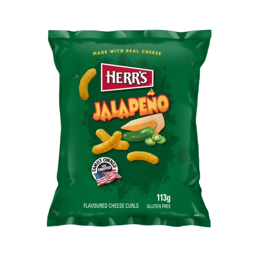 Herr's Jalapeño Poppers Cheese Curls 113 g DATOVARE