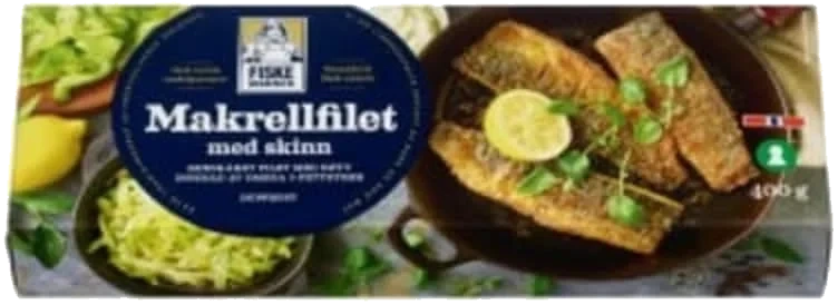 Makrellfilet m/Skinn 400g Fiskemannen