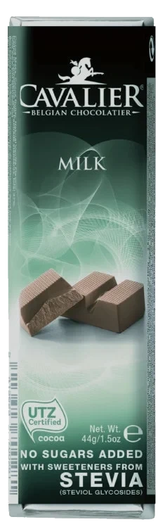 Melksjokolade Stevia 44g Cavalier