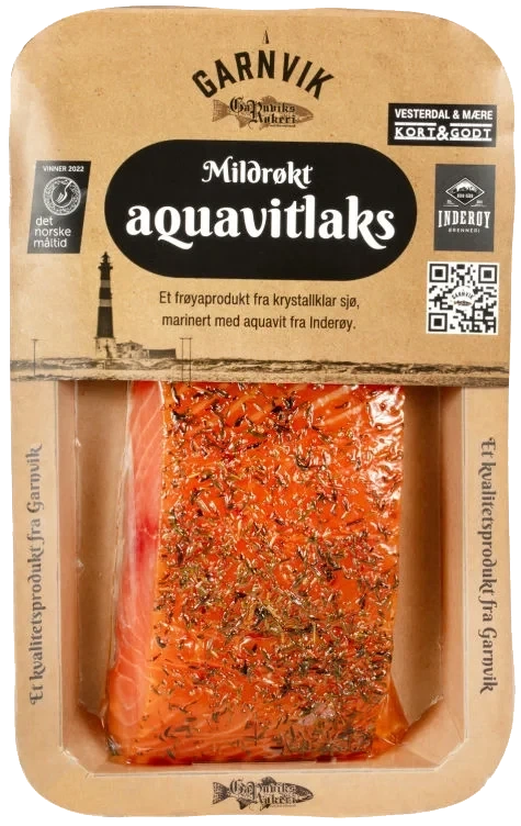 Mildrøkt Aquavitlaks 200g Garnviks Røkeri