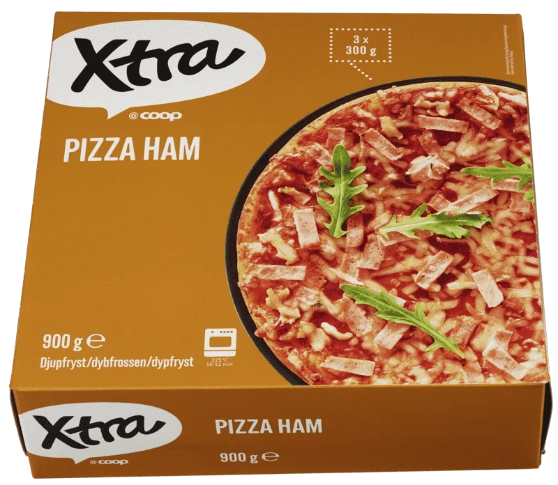 X-tra Pizza Ost & Skinke 900g