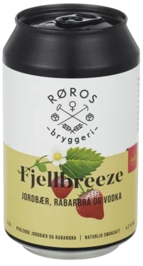 Fjellbreeze Jordbær & Rabarbra Boks 0.33l