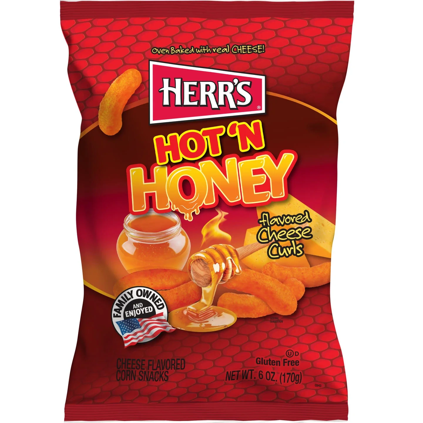 Herr's Hot'n Honning Cheese Curls 170g