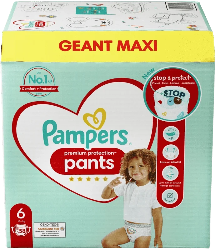 Pampers Premiumprotection Pants S6 15+kg 56stk