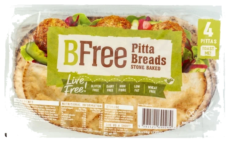 Pitabrød glutenfri 4pk 220g Bfree