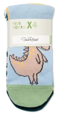 Basic Socks X4 Dino/leo/stripe 25-28