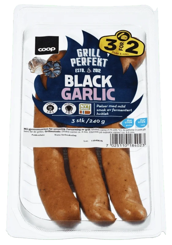 Coop Gp Black Garlic Sausage 240g