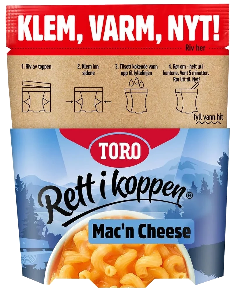 Mac'n cheese Rett i koppen