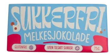 Melkesjokolade Sukkerfri 75g Godtesjuk