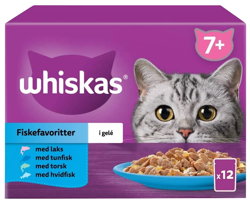 Fish Selection Våtfôr med laks, tunfisk, torsk og hvitfisk i gelé