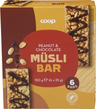 Muesli Bar Choco Peanut 6. pack