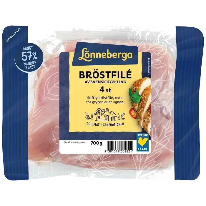 Kycklingbröstfilé Färsk 4-p 700g Lönneberga