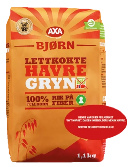 Axa Lettkokte Havregryn 1,1kg