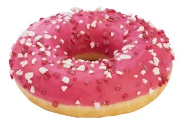 Donut m/jordbærfyll 71g