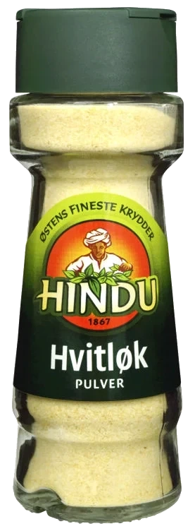 Hvitløkpulver Glass Hindu