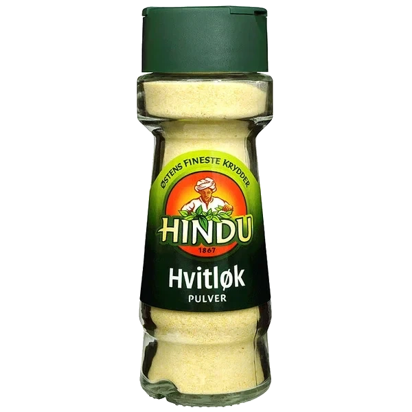 Hvitløkpulver Glass Hindu