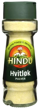 Hvitløkpulver Glass Hindu