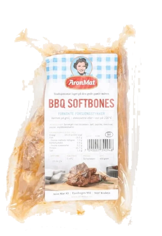 Barbeque Softbones 400g Forkokt Svinekjøtt med Brusk