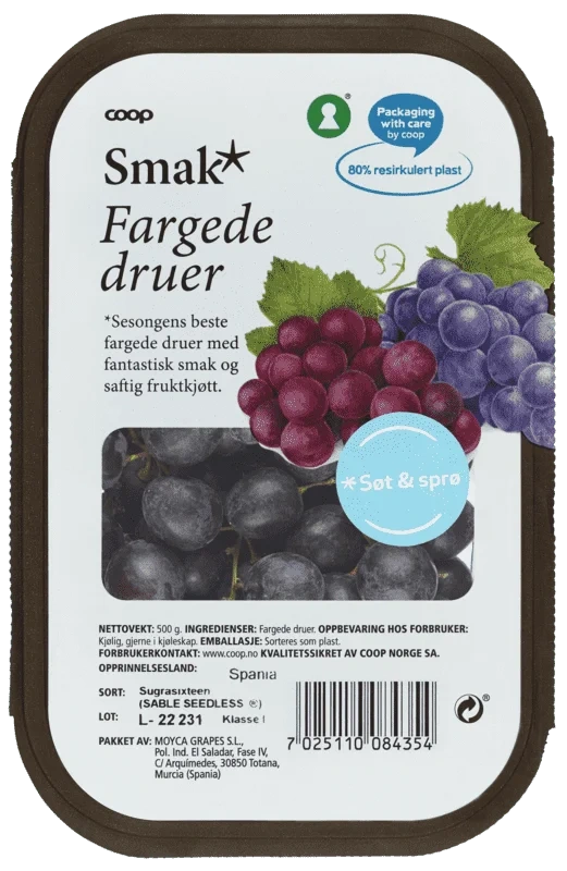 Smak Farget Drue 500g