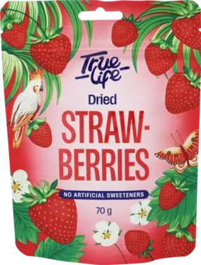 Tørket Jordbær 70g True Life