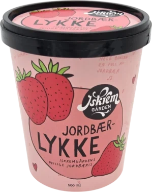 Iskremgarden Jordbærlykke 0,5L