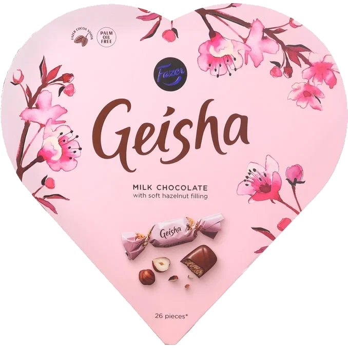 Geisha Mjölkchoklad Hjärtask