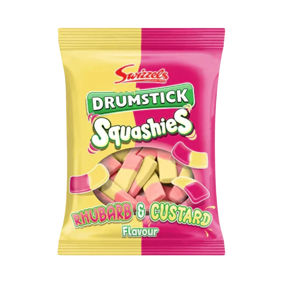 Swizzels Drumstick Squashies Rhubarb & Custard 120 g
