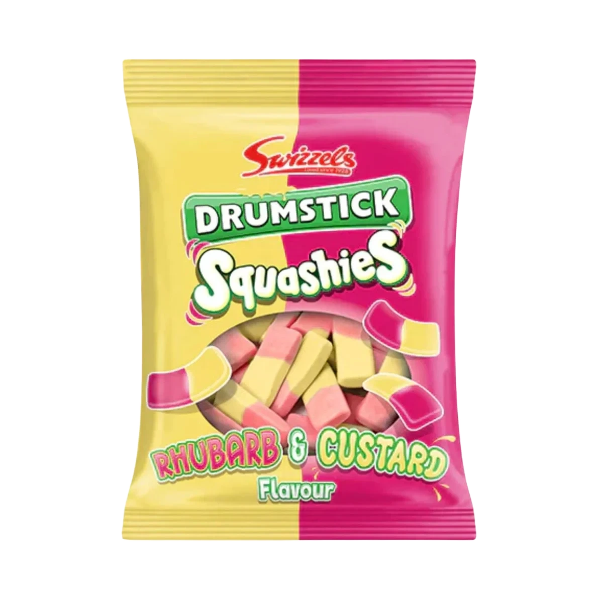 Swizzels Drumstick Squashies Rhubarb & Custard 120 g