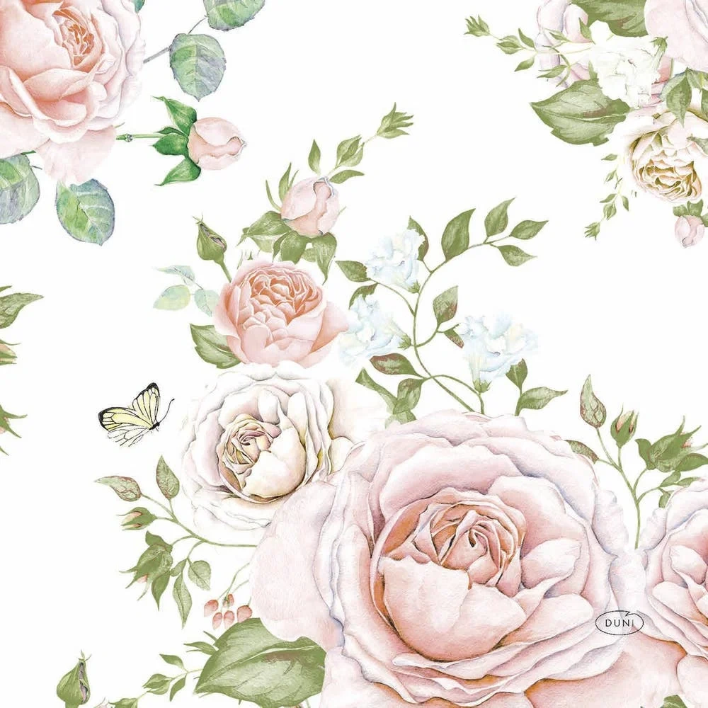 Servett Rose Glory 3-lags 33x33cm