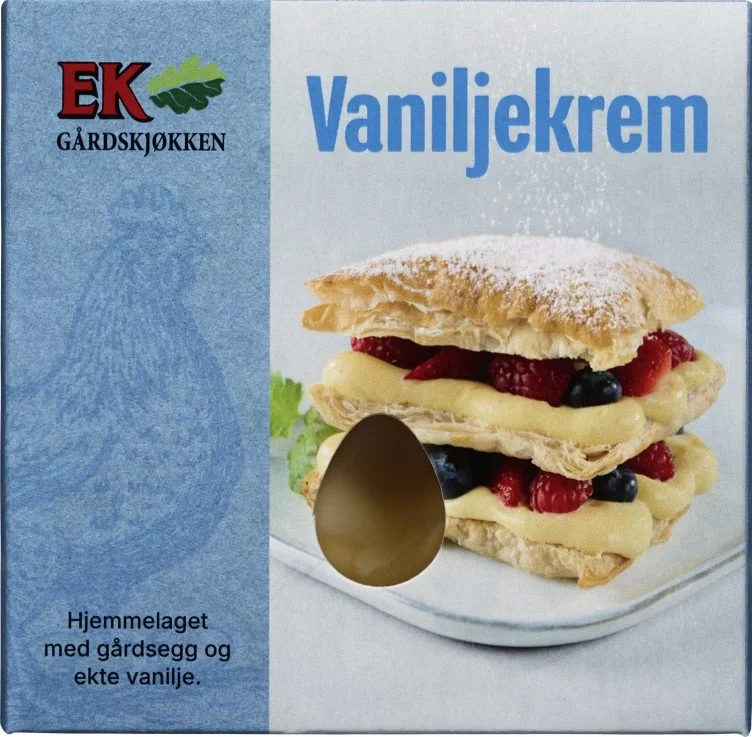 Vaniljekrem Hjemmelaget 190g Ek Gård