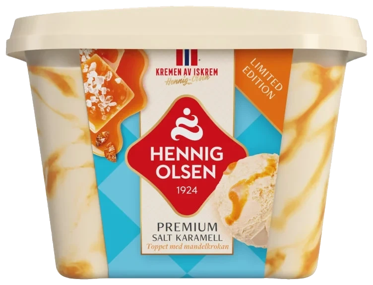 Premium Fløteis Salt Karamell 0,8l Hennig-Olsen