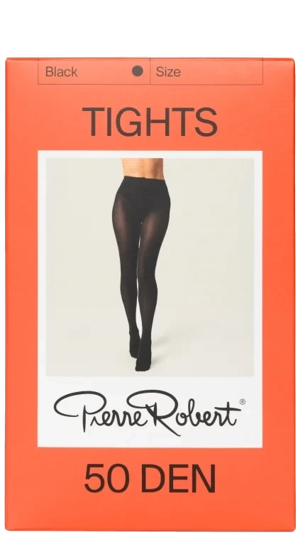 Tights 50 Den Black 44-48 Pierre Robert