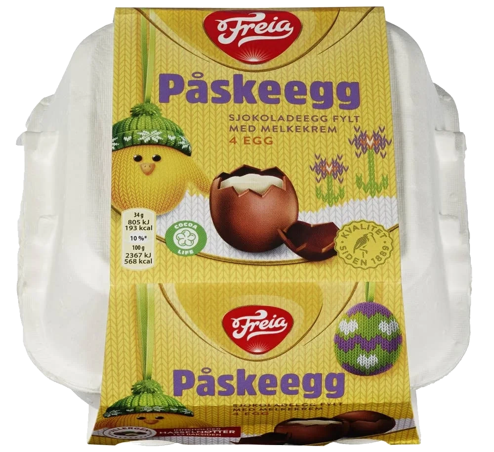 Påskeegg Fylte 4pk 136g Freia