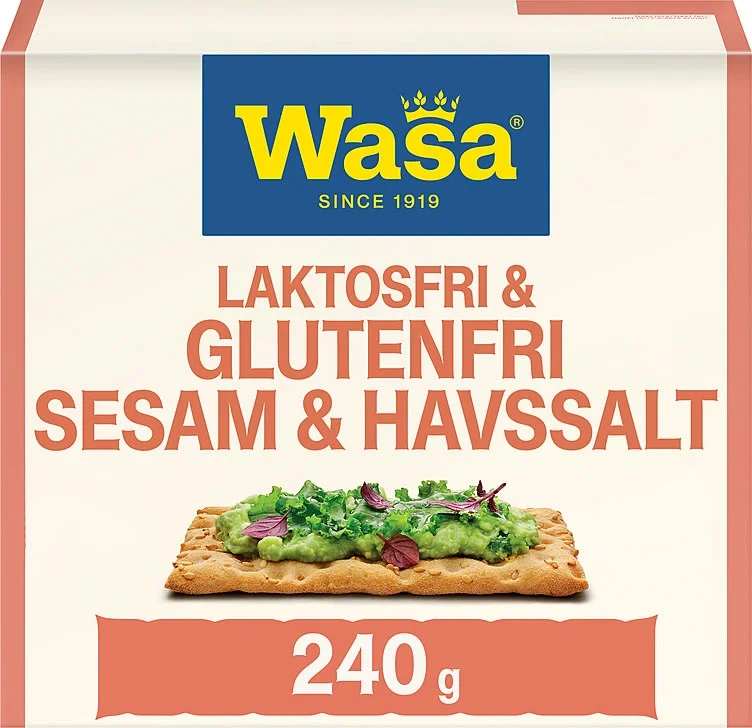 Knekkebrød Sesam & Havsalt Glutenfri 240g