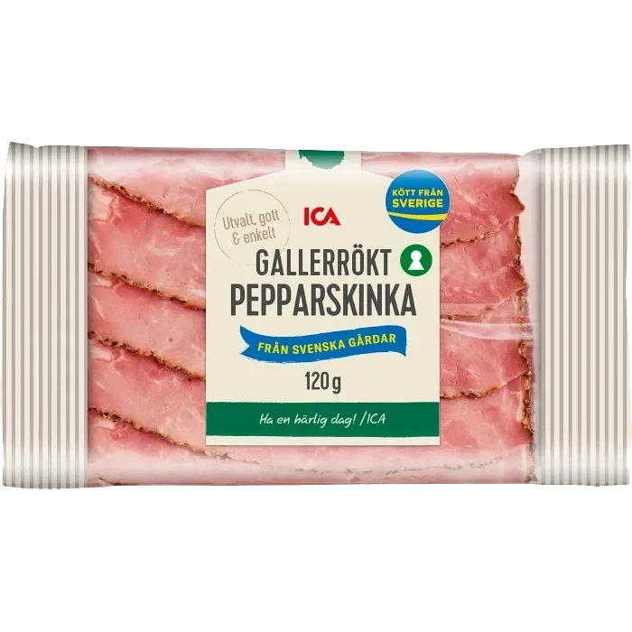 Gallerrökt Pepparskinka 120g ICA