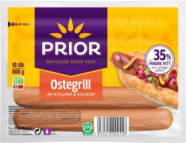 Ostepølse av kylling og kalkun