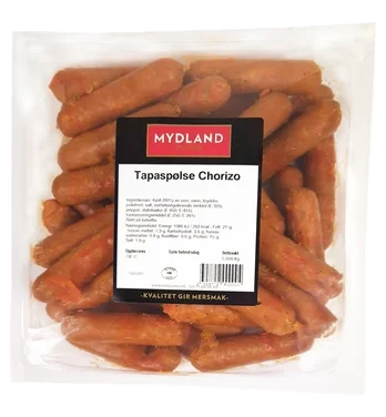 Tapaspølse Chorizo Frys 1kg Mydland