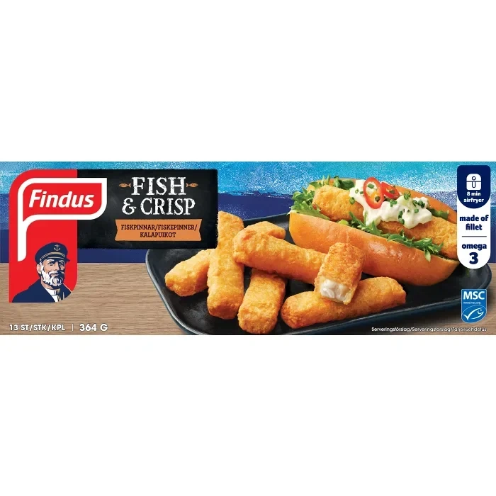 Fish & crisp fiskpinnar MSC 364g Findus